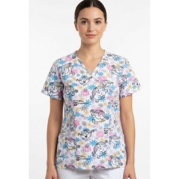 Not specified Tops - Little Miss Sunshine Pediatric Nurse Scrubs Top Short Sleeve Shirt